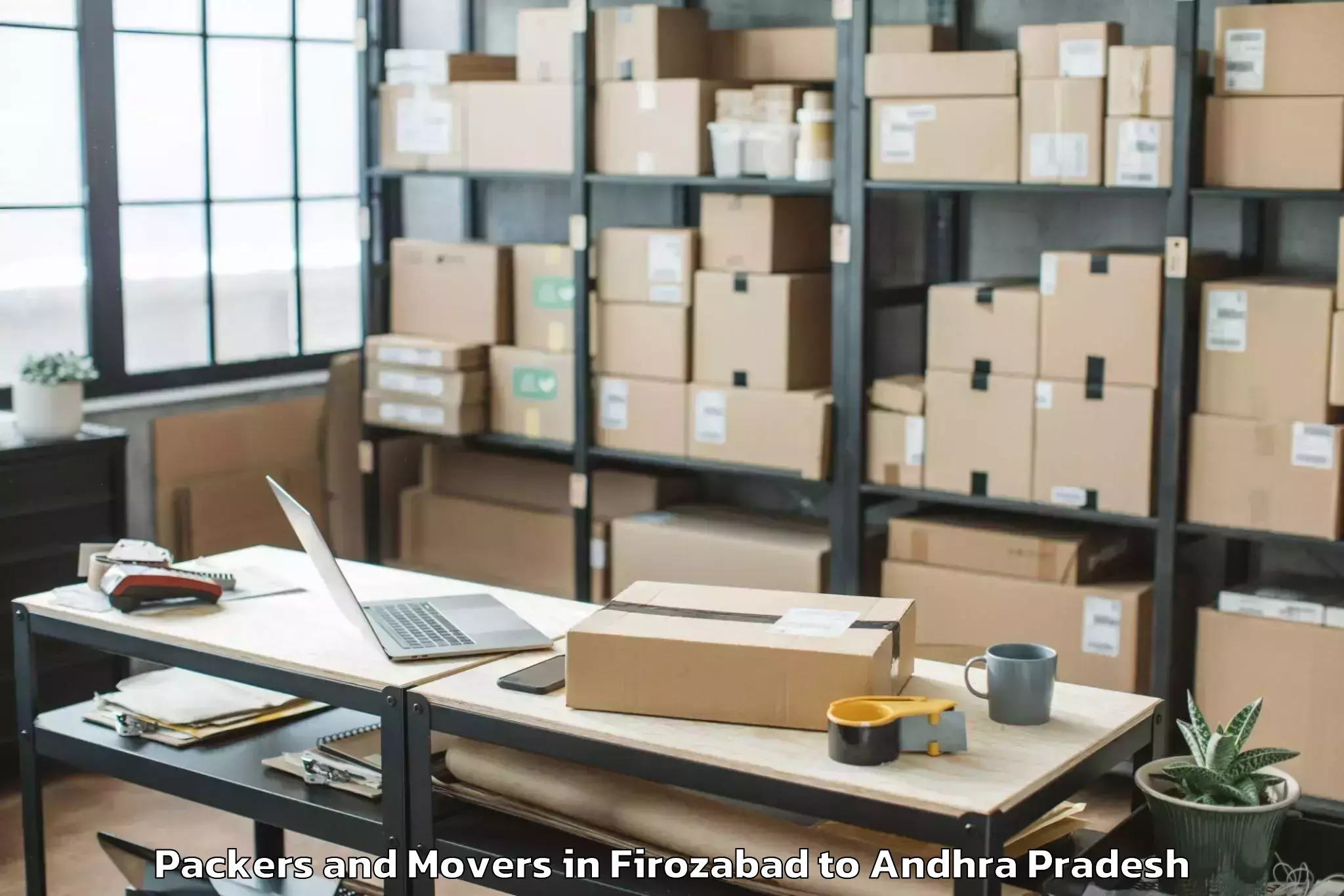 Hassle-Free Firozabad to Bapatla Packers And Movers